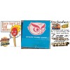 VNTG&RARE Matchbook Smart Owl Commissary red, white & light blue