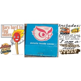 VNTG&RARE Matchbook Smart Owl Commissary red, white & light blue +bonus🥳
