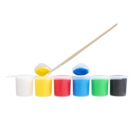 PRIMO - Tempere per Dipingere + 1 Pennello, Kit 6 Colori per Bambini 3+ Anni (25 ml) Cartoleria, Pittura, Lavoretti Creativi, Didattica - Tempera Coprente su Più Superfici, Colore Classic Miscelabile