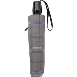 Knirps KNT220-S Folding Umbrella, T.220RS Checked, Gray, One-touch, Automatic Open/Close Type