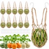 10 Packs Jute Melon Hammocks for Trellis, Watermelon Holder for
