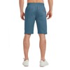 Ougelebo Men's Cotton Elasticated Waist Shorts with Drawstring, peacock blue