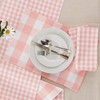 DII Gingham Check Tabletop Collection, Pink, Napkin Set