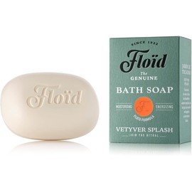 Floid Vetyver Splash Bath Soap, 100% Vegetable Bath Soap Bar Enriched with Nourishing Lecithin, Shea Butter, and Sesame Oil to Protect Skin, Leaving it Soft and Supple