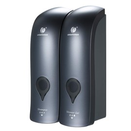 Decdeal Chuangdian Soap Dispenser, 300 ml, Pack of 2 Wall Mounted Shower Gel Dispenser, No Drilling, For Hand, Shower Gel, Liquid Shampoo Holder