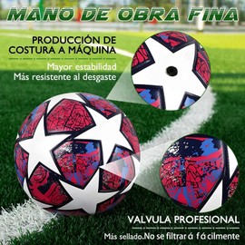 Balón de Fútbol, Balón de Fútbol Número 5 Estilo Copa del Mundo, Balónes de Fútbol de Entrenamiento Juvenil, Pelota de Futbol para niños y Adultos, Soccer Lovers Gift