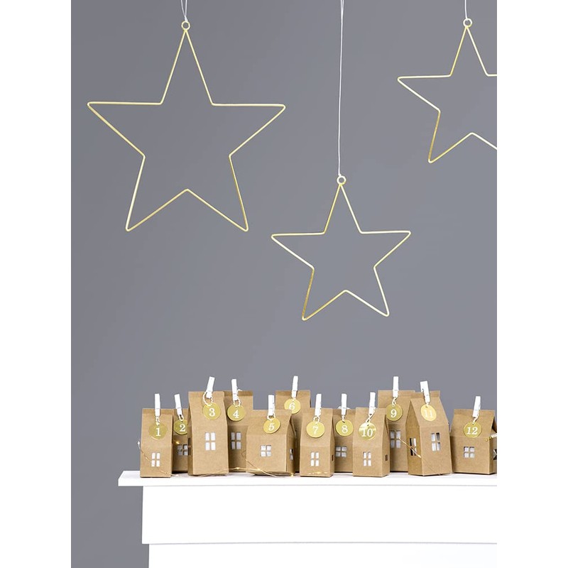 PartyDeco Star Decoration Metal for Hanging 20 cm / 28