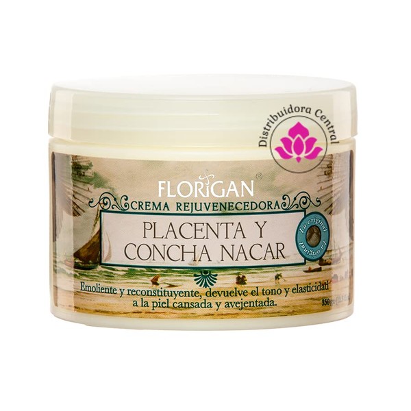Crema Placenta y Concha Nacar Rejuvenecedora Florigan® 350grs.