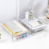 Gagee 2 Pack Paper Organizer for Desk,Clear Stackable Paper Sray,