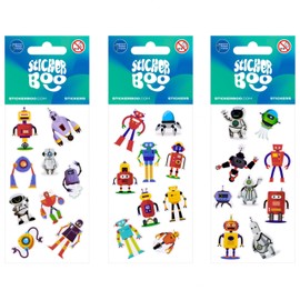 Kids Robot Stickers Set