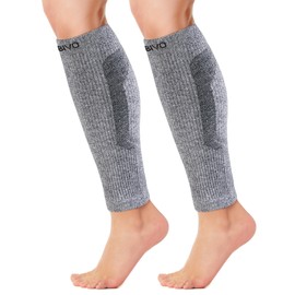 CAMBIVO Calf Compression Stockings for Women and Men, 2 Pairs, Highly Elastic Calf Compression, Calf Bandage for Running, Sports, Comfortable Footless Compression Socks for Everyday Use