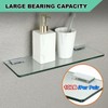 Alise 2 Pcs Adjustable Frameless Rectangle Glass Shelf Bracket Holder