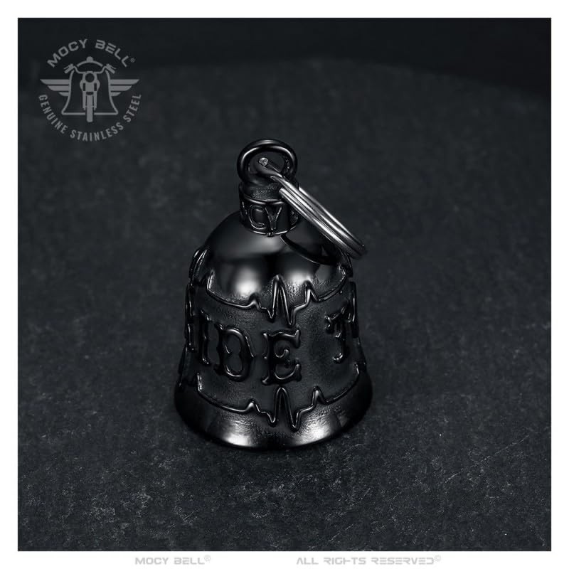 MOCY BELL - Clochette moto ECG RIDE TO LIVE Porte-bonheur