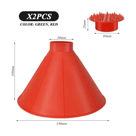 2 Pieces Car Ice Scraper, Car Windshield Snow Blower, Multifunctional Magic Ice Scraper, Cone Deicing Tool, Car Snow Scraper Props