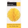 Unique Party 63239 - 30cm Flutter Yellow Tissue Paper Ball
