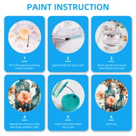 EFOTIML Paint by Numbers Kit for Adults Beginners & Kids Ages 8-12,1 Pack 16x20 inches Canva for Painting Kits for Adults in Colorful Box(Without Frame)- Vases and Flowers