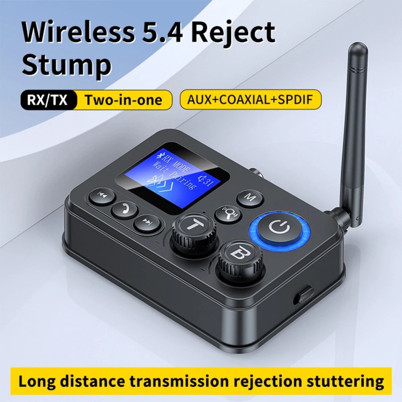RX/TX Bluetooth 5.4 Transmitter Receiver 3.5mm AUX TV Home Stereo