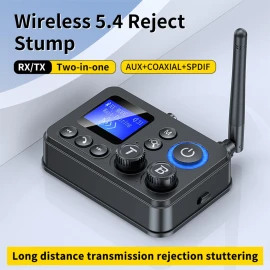RX/TX Bluetooth 5.4 Transmitter Receiver 3.5mm AUX TV Home Stereo Audio Adapter_