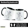 Huuraa Kaffeetasse winkendes Skelett Comic Geschenk 330ml Schwarz winkendes Skelett