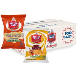 Better Made Special Honey BBQ (50) & BBQ (50) Potato Chip Variety Pack 1oz Each - 100 BAGS!