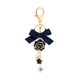 ARFUKA Keyring Camellia Flower Pendant Keychain Key Holder Men Women Key Chain Wallet Bag Pendant Charms Gift for Birthday Christmas Festival