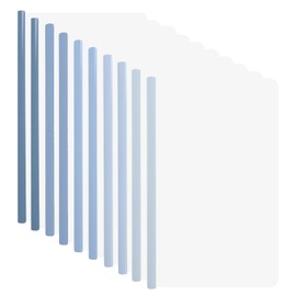 10 Pcs Clear A4 Report Covers, Slide Binder File Folder with Sliding Bar Plastic Project Folders, Presentation Covers Plastic Sliding Folder School Office Documents Classification (Gradient Blue)
