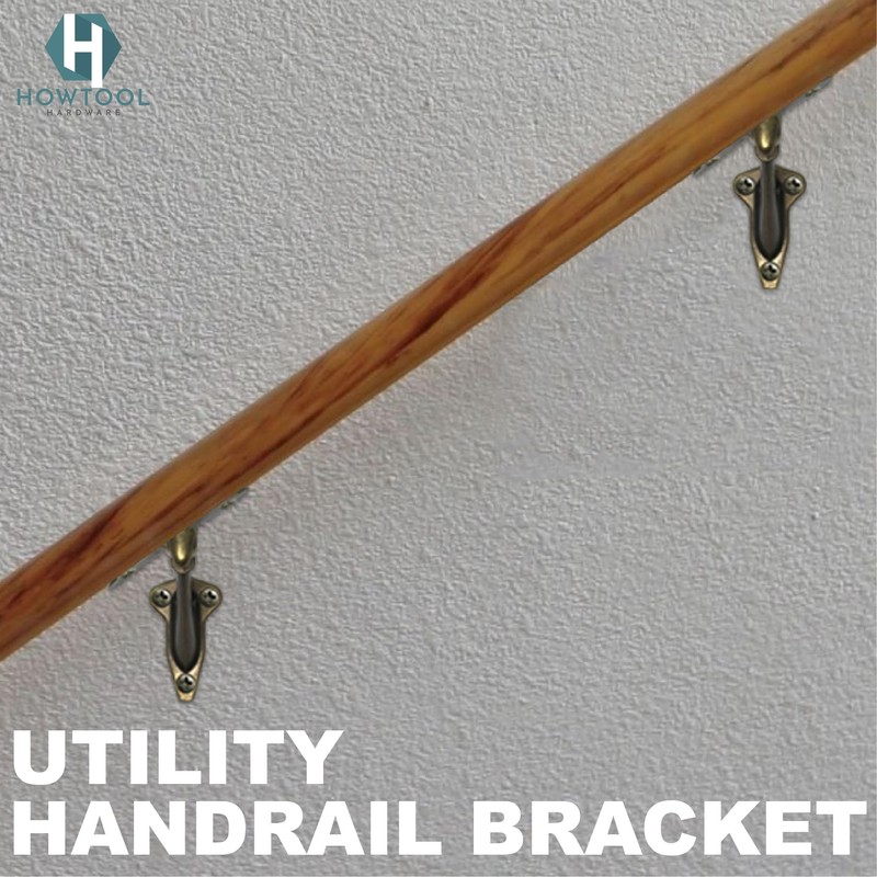 Handrail Brackets Wall Mounted Antique Brass Zinc Stair Railing Support