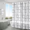 MARZSEFLO Cortina Baño Lavable Tela Impermeable Con Diseño+12 Ganchos