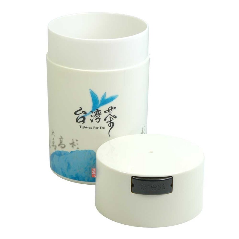 Tightpac America Teavac 6-Ounce Vacuum Sealed Tea Storage Container, White
