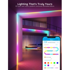 Govee RGBIC LED Light 5m, Alexa and Google Assistant Compatiable with, Smart WiFi APP Control Music Sync for Bedroom, Party, Gaming Room