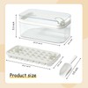 Ice Cube Tray with Lid and Bin, 2 Pack for