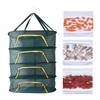 4 Layer Herb Drying Rack with U Shaped Zipper Dark