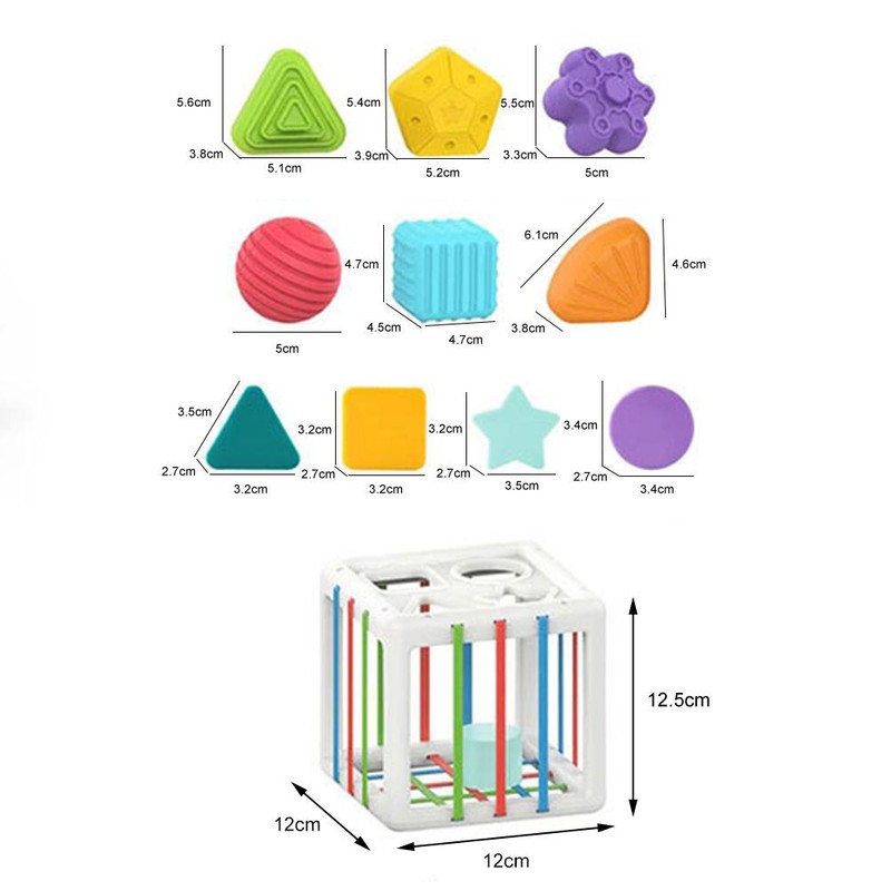Baby Shape Sorting Toy Sorting Baby Toy with Elastic Bands