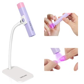 SAVILAND SSProX U V Light for Gel Nails: 8s Flash Curing 12W Nail Lamp LED Nail Lamp Hands-Free 360° Rotatable Powerful 500 mAh Rechargeable Handheld U V Light for Gel Nails with 2 Timers Home DIY