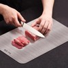 Piuluvor® Titan Schneidebrett, S316 Schneidebrett Edelstahl Cutting Board Doppelseitiges Lebensmittel