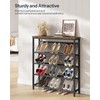 CHOEZON Shoe Rack, 5-Tier Slanted Shoe Storage Shelf, Narrow Shoe