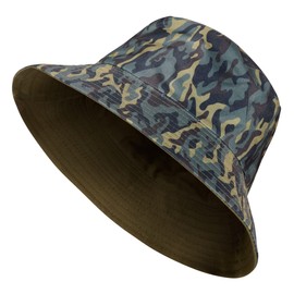 GM Apparel Camouflage Bucket Hat | 100% Cotton, Unisex Fishing & Hiking Camo Cap, Reversible Outdoor Fisherman Festival Hat | Sun Hat for Men & Women