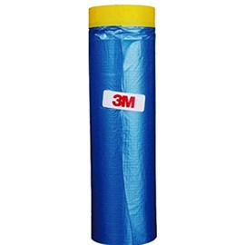 Plastic Sheeting Automotive Masking Tape - Multi Size Pack - No Residue Painters Plastic Drop Cloth for Painting - Plastic Paint Tape and Drape - Pre-Taped Masking Film (65 Feet) (94.5 in)