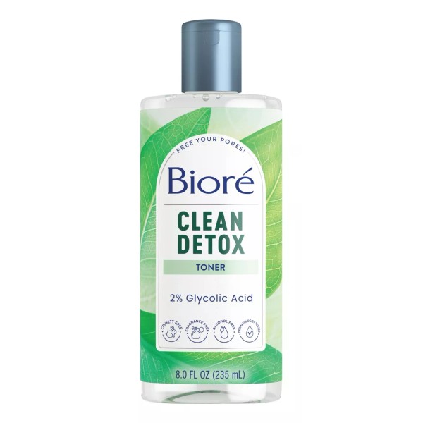Bioré Clean Detox Tónico Facial Suave, 235 Ml