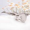 Yoursfs Guitar Tie Clip Music Silver Funny Tie Pin Funny