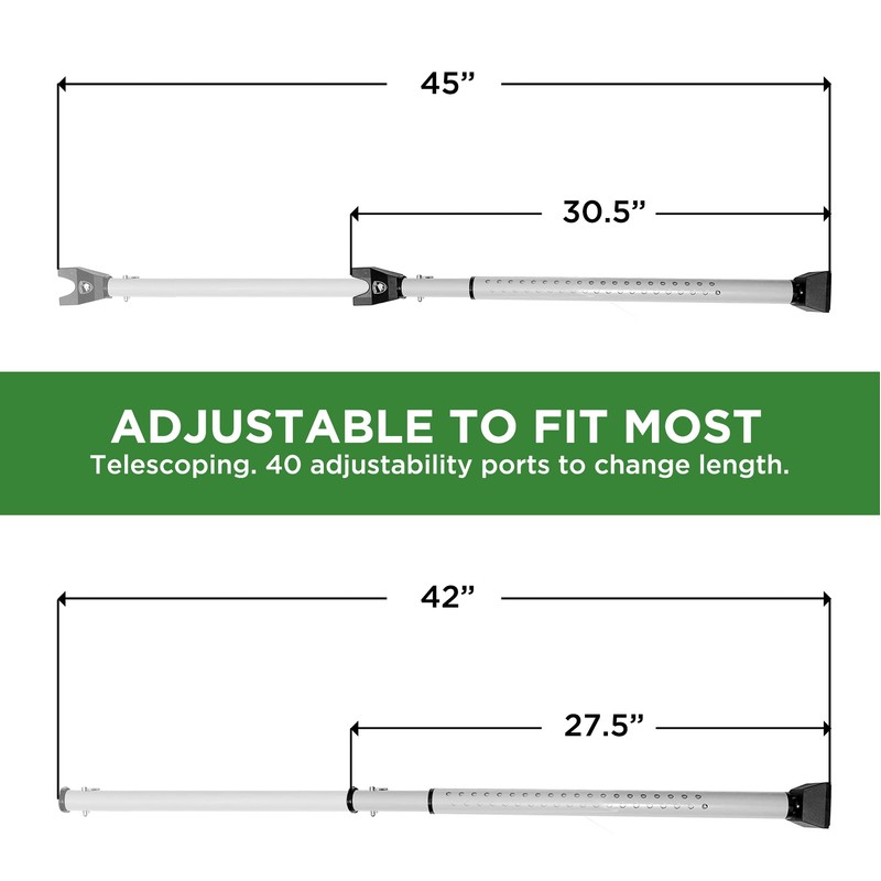 Sliding Door Security Bar, Door Jammer 2-in-1 Adjustable, Door Stoppers