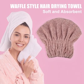 VOCOSTE Towel Cap, Hair Dry Towel, Super Absorbent, Quick Drying, Hair Towel, For Washing Face, Pool, Bath, For Drying Hair After Bathing, Fluffy, Charcoal Fiber, 1 Piece, Pink