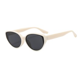 Formemory Women's Cat Eye Sunglasses, Korea, High Quality, Street Style, UV Polarized Lens, UV Protection, Unisex, Luxury, 4 Colors, White frame *Dark gray lens