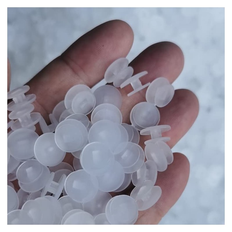 Wady 100PCS Transparent Buttons Plastic Clear Buckles,DIY Shoes Charms Accessories