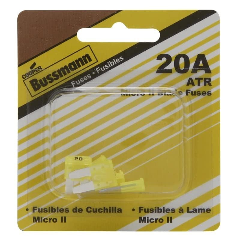 Bussmann BP/ATR-20-RP ATR Micro II Automotive Blade Fuse (2 Leg