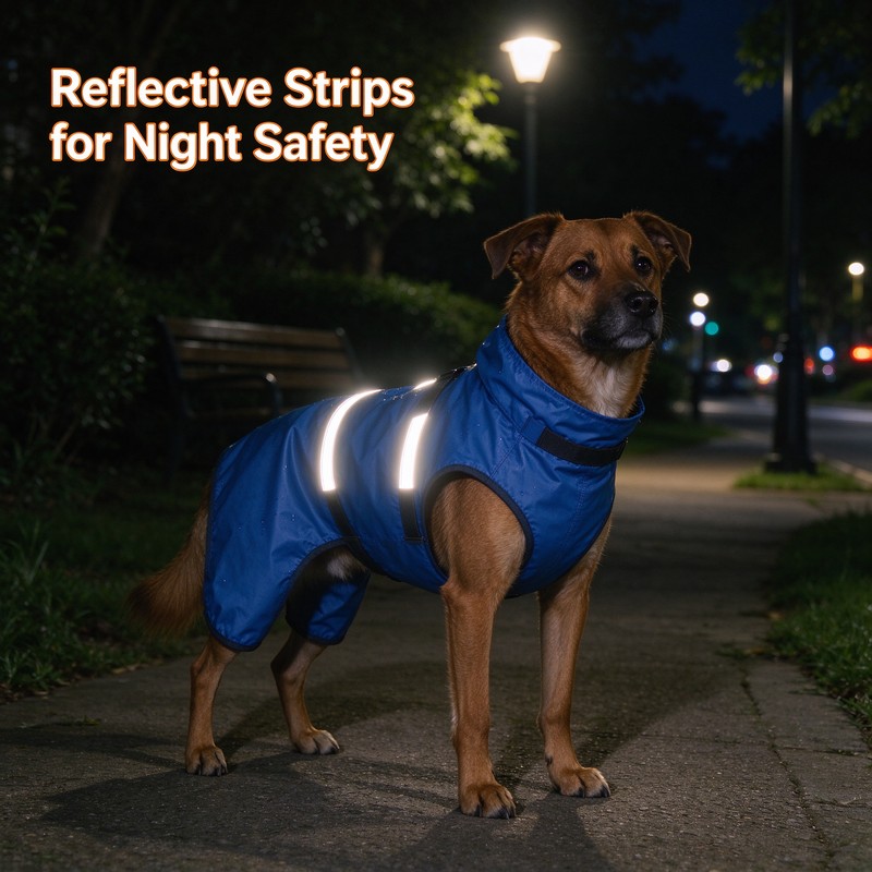 Dog Raincoat for Rainy Walks – Waterproof Polyester Jacket with