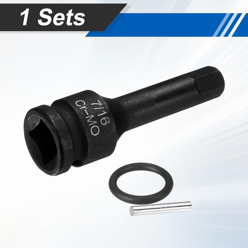 HARFINGTON 1/2" Drive Impact Hex Bit Socket 7/16 Inch SAE