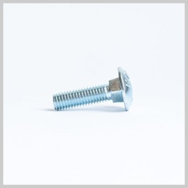 Carriage Bolt with Square Neck M6 x 30 - Pack of 20 - Rustproof - Full Thread - Round-Head Screws - Gate Hinge Screws - Round-Head Screws with Square Neck