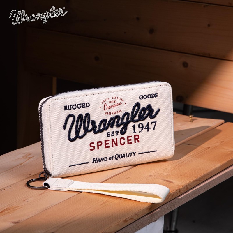 Wrangler Wristlet Wallets for Women Classic Retro Wallet Purse Bifold