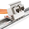 deleyCON 4 x CAT6a Keystone Jack Module with 2 x